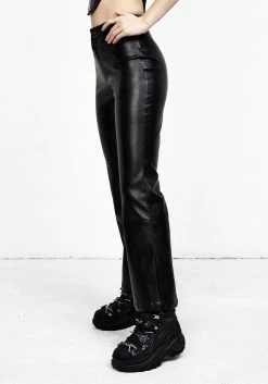 LVT1 BRONTE LEATHER FLARED TROUSERS Bottoms