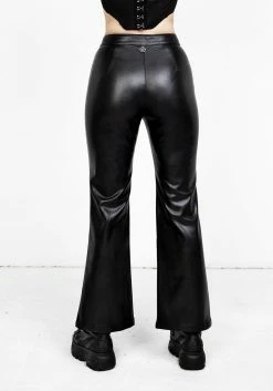 LVT1 BRONTE LEATHER FLARED TROUSERS Bottoms