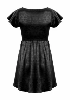 LVT1 Dresses DORIAN FIT AND FLARE SATIN MINI DRESS