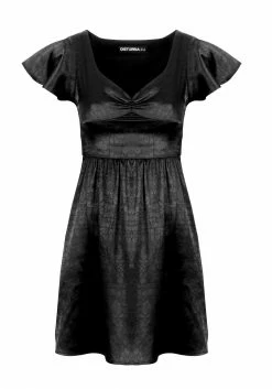 LVT1 Dresses DORIAN FIT AND FLARE SATIN MINI DRESS