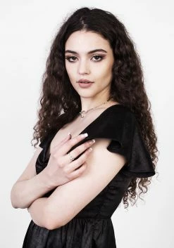 LVT1 Dresses DORIAN FIT AND FLARE SATIN MINI DRESS