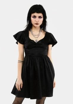 LVT1 Dresses DORIAN FIT AND FLARE SATIN MINI DRESS