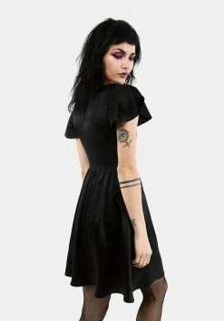 LVT1 Dresses DORIAN FIT AND FLARE SATIN MINI DRESS