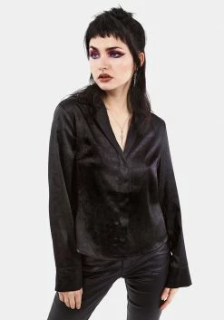 LVT1 CATHEDRA SATIN JACQUARD SHIRT Tops 18 LVT1 CATHEDRA SATIN JACQUARD SHIRT Tops