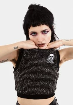 MET1 CULTISH KNITTED VEST Tops