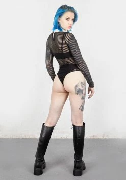 MET1 DIONYSUS CONTRAST COLLAR BODY Tops