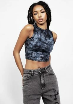 MET1 DRACONIC TIE DYE TANK TOP Tops