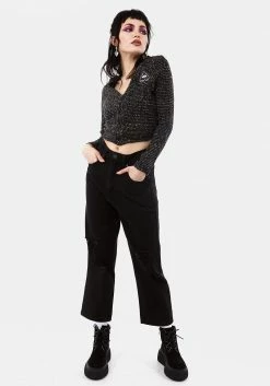 MET1 HILDEGARD EMBROIDERED KNIT CARDIGAN Knitwear