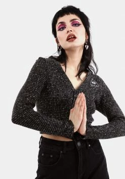 MET1 HILDEGARD EMBROIDERED KNIT CARDIGAN Knitwear