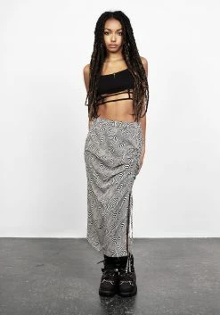 MET1 Bottoms SUMMERS RUCHED MIDI SKIRT