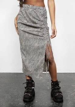 MET1 Bottoms SUMMERS RUCHED MIDI SKIRT