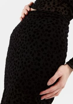 MET1 LOVESPELL FLOCKED MESH MIDI SKIRT 12 MET1 LOVESPELL FLOCKED MESH MIDI SKIRT