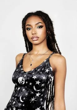 MET1 Dresses ALLNIGHTER VELVET MINI SLIP DRESS
