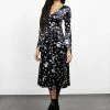 MET1 Dresses ALLNIGHTER VELVET MIDI DRESS