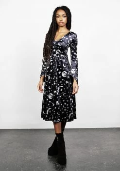 MET1 Dresses ALLNIGHTER VELVET MIDI DRESS