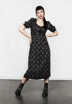 MET1 Dresses MAKEBELIEVE LACE UP MIDI DRESS