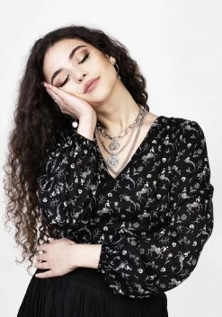 MET1 Tops MAKEBELIEVE TIE FRONT CROP TOP