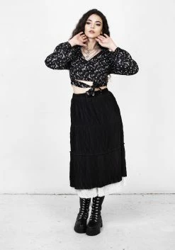 MET1 Bottoms MUTINY LAYERED MIDI SKIRT