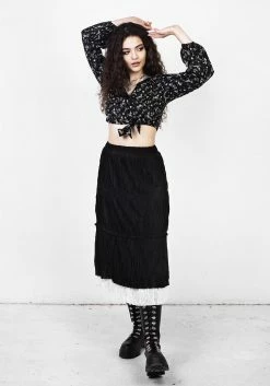 MET1 Bottoms MUTINY LAYERED MIDI SKIRT