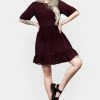 MET1 Dresses SHEER SMOCK DRESS IN PURPLE