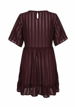 MET1 Dresses SHEER SMOCK DRESS IN PURPLE