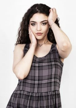 MET1 Dresses DOLLY CHECK MINI DRESS