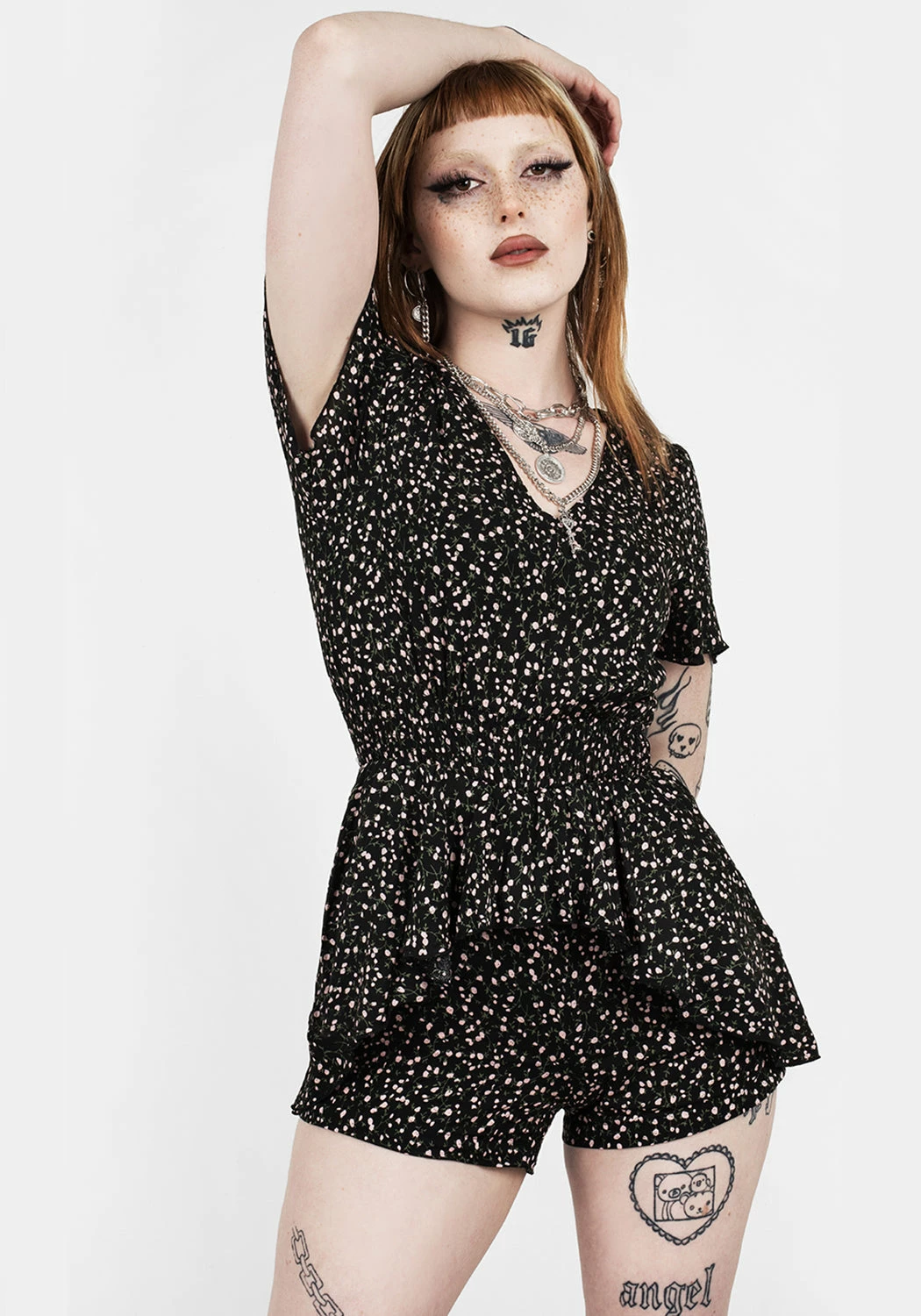 MET1 Tops VALLEY FRILL PEPLUM PLAYSUIT 3 MET1 Tops VALLEY FRILL PEPLUM PLAYSUIT