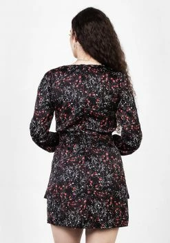 MET1 Dresses ROSETEARS FRILL PEPLUM MINI DRESS