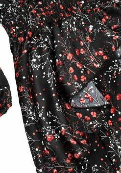 MET1 Dresses ROSETEARS FRILL PEPLUM MINI DRESS