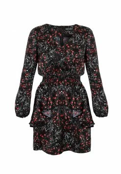 MET1 Dresses ROSETEARS FRILL PEPLUM MINI DRESS