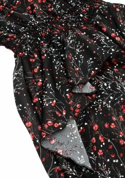 MET1 ROSETEARS FRILL PEPLUM MIDI DRESS Dresses