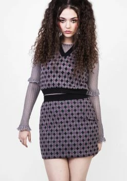 MET1 Bottoms CLOWNTEARS MINI SKIRT