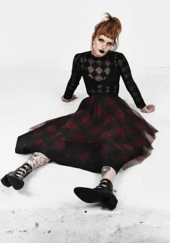 MET1 Bottoms CIRQUE LAYERED TULLE MIDI SKIRT