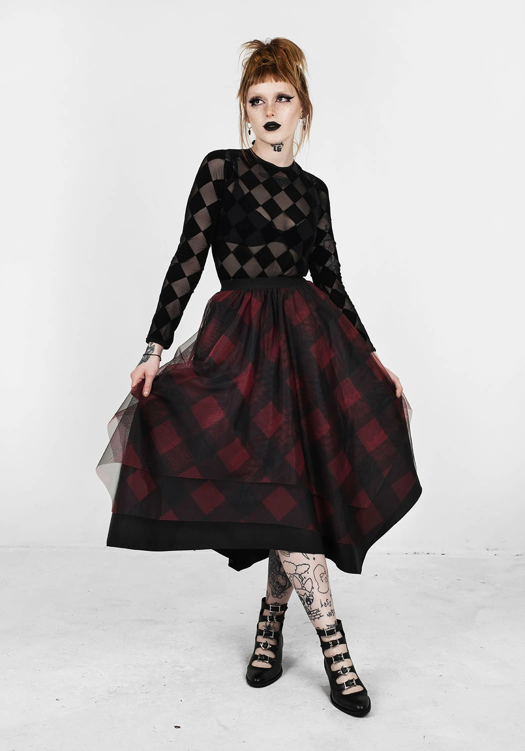 MET1 Bottoms CIRQUE LAYERED TULLE MIDI SKIRT 8 MET1 Bottoms CIRQUE LAYERED TULLE MIDI SKIRT