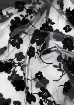 MET1 STEVIE FLOCKED MIDI DRESS Dresses