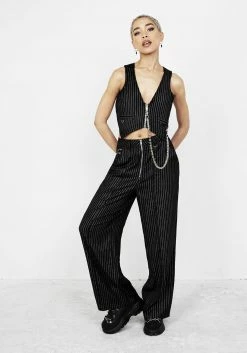 MET1 Tops NIGHTMARE CROP TAILORED WAISTCOAT 13 MET1 Tops NIGHTMARE CROP TAILORED WAISTCOAT