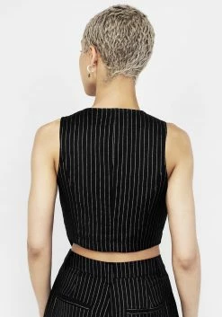 MET1 Tops NIGHTMARE CROP TAILORED WAISTCOAT 15 MET1 Tops NIGHTMARE CROP TAILORED WAISTCOAT