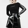MET1 SINISTER MINI VINYL SKIRT 2 MET1 SINISTER MINI VINYL SKIRT