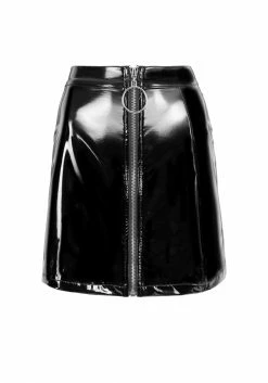 MET1 SINISTER MINI VINYL SKIRT