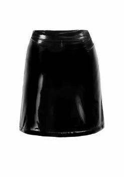 MET1 SINISTER MINI VINYL SKIRT
