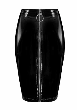 MET1 DOMINION MIDI VINYL SKIRT Bottoms