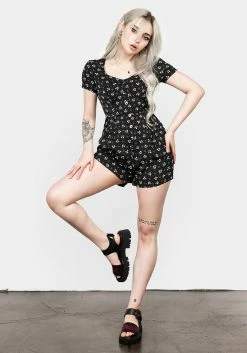 MET1 SANFRAN BUTTON UP PLAYSUIT Tops