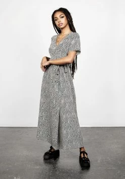 MET1 SUMMERS PRINTED WRAP DRESS Dresses