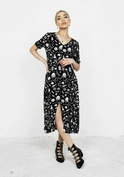 MET1 HEDGEWITCH V-NECK MIDI DRESS Dresses