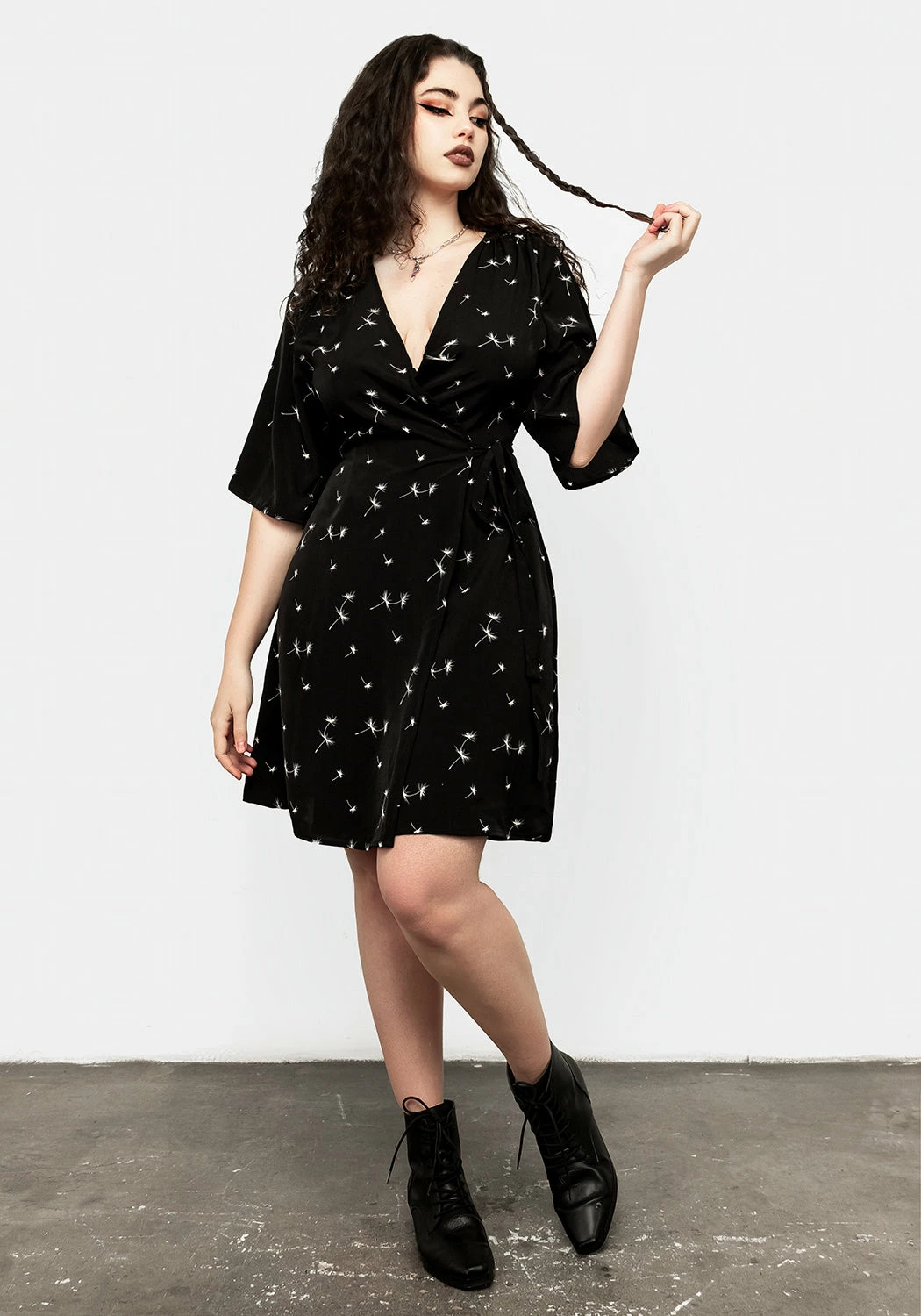 MET1 Blithe Kimono Wrap Mini Dress 3 MET1 Blithe Kimono Wrap Mini Dress