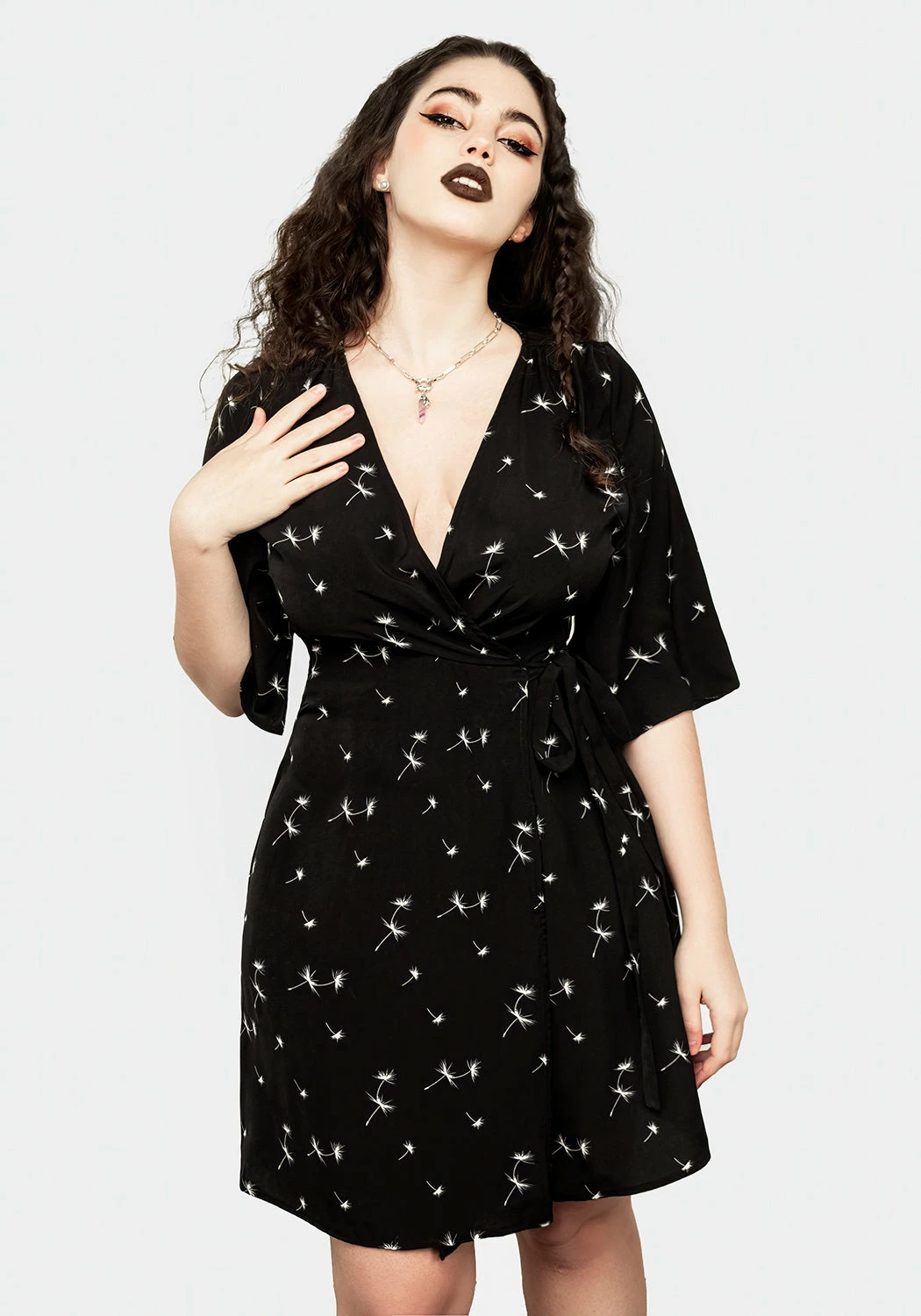 MET1 Blithe Kimono Wrap Mini Dress 5 MET1 Blithe Kimono Wrap Mini Dress