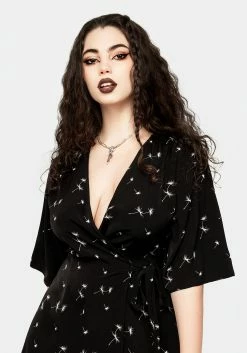 MET1 Blithe Kimono Wrap Mini Dress