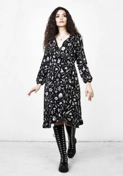 MET1 HEDGEWITCH RUFFLE WRAP ABOVE KNEE DRESS Dresses