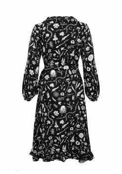 MET1 HEDGEWITCH RUFFLE WRAP ABOVE KNEE DRESS Dresses