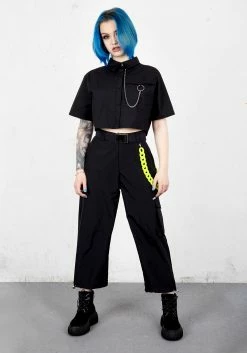 MET1 Epistle Crop Shirt Tops